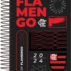 A Agenda Espiral Flamengo 2024 tem visão de 1 dia por página, exceto sábado e domingo. Tem 4 opções de capa dura com Laminação Brilho, miolo com 176 folhas no formato 130mm x 188mm. Ideal para a organização do dia a dia e para ter o Mengão sempre perto!